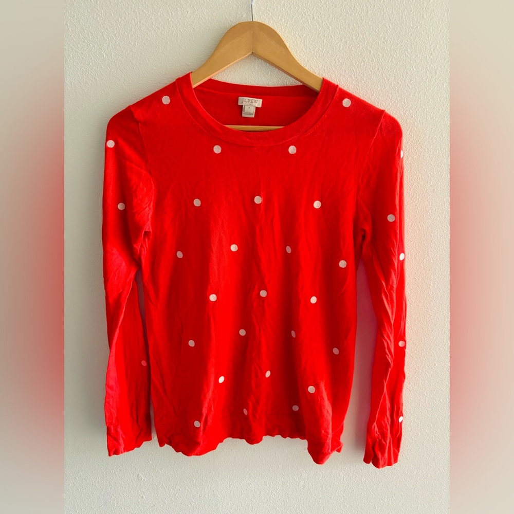 J.Crew Lightweight Polka Dot Sweater